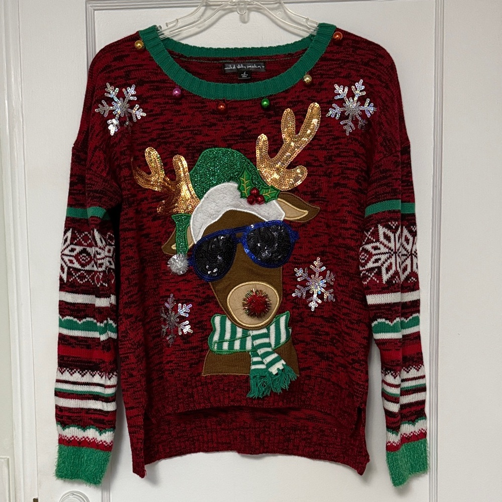 Ugly Christmas Sweater Rudolph the Reindeer Design